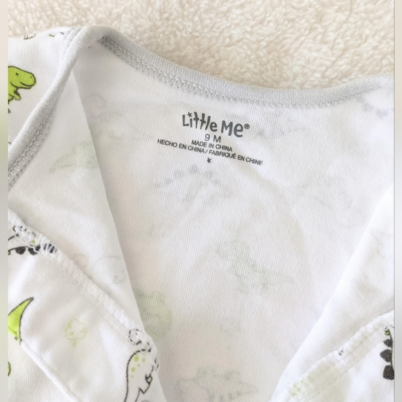 Little Me Infant Dinosaur print onesie sleeper. Size 9M - Picture 4 of 5